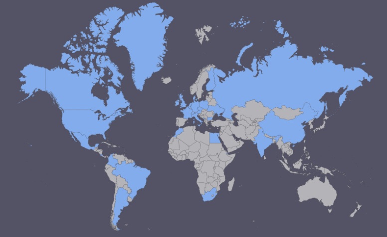 Visited countries amcharts oct2016